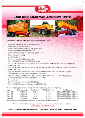 Billenő pótkocsik Jako Tiger 220