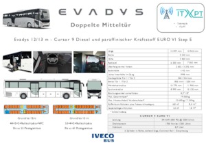 Túristabuszok/autóbuszok Iveco Evadys 13m 