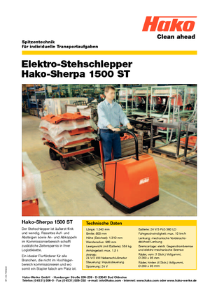 Vontatók Hako Sherpa 1500 ST