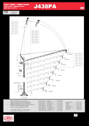 Toronydaruk - billenőgém - felülforgó Jaso J438PA.2R