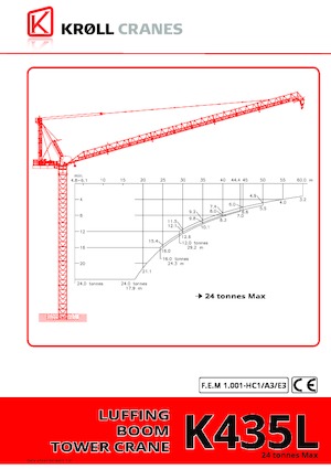 Toronydaruk - billenőgém - felülforgó Kroll K435L