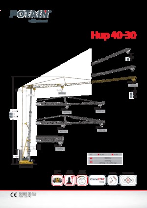 Toronydaruk - merevgém - alulforgó Potain Hup40-30