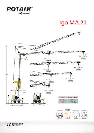 Toronydaruk - merevgém - alulforgó Potain Igo MA 21