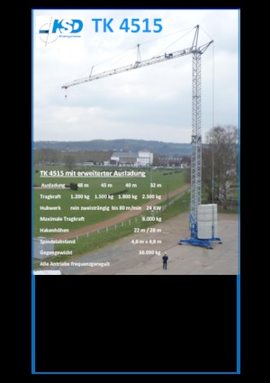Toronydaruk - merevgém - alulforgó KSD TK 4515 (2,5m)