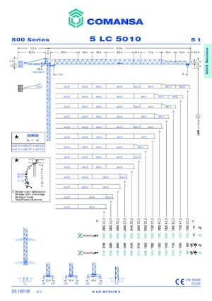 Toronydaruk - merevgém - felülforgó Comansa 5LC5010