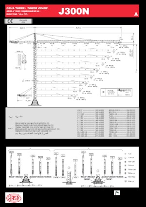 Toronydaruk - merevgém - felülforgó Jaso J300N.A