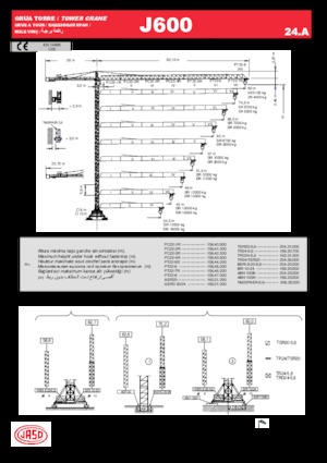 Toronydaruk - merevgém - felülforgó Jaso J600.24.A