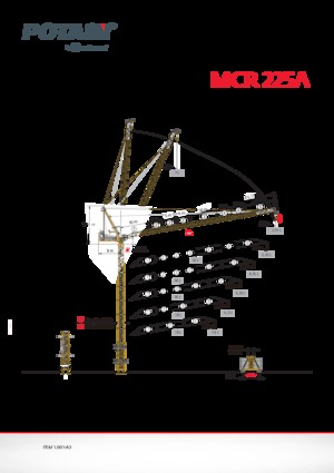 Toronydaruk - merevgém - felülforgó Potain MCR 225A