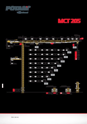 Toronydaruk - merevgém - felülforgó Potain MCT 205