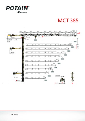 Toronydaruk - merevgém - felülforgó Potain MCT 385