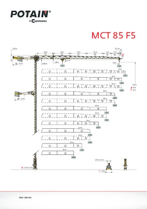 Toronydaruk - merevgém - felülforgó Potain MCT 85 F5