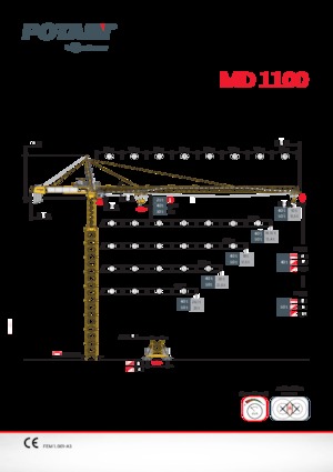 Toronydaruk - merevgém - felülforgó Potain MD 1100