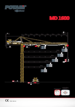 Toronydaruk - merevgém - felülforgó Potain MD 1600