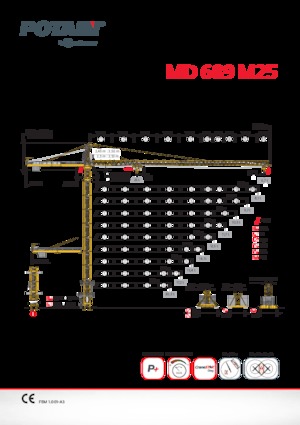 Toronydaruk - merevgém - felülforgó Potain MD 689 M25