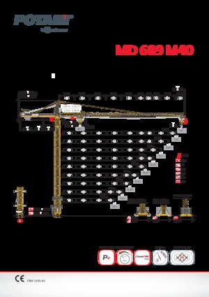 Toronydaruk - merevgém - felülforgó Potain MD 689 M40