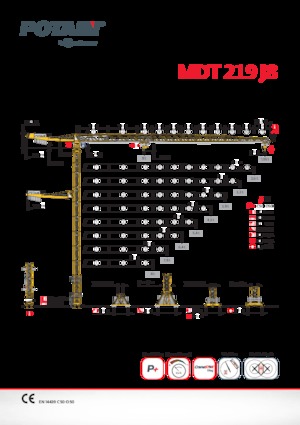 Toronydaruk - merevgém - felülforgó Potain MDT 219 J8