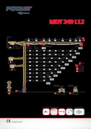 Toronydaruk - merevgém - felülforgó Potain MDT 349 L 12