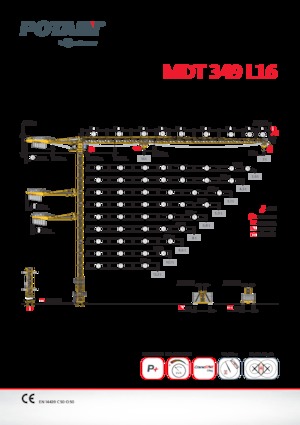 Toronydaruk - merevgém - felülforgó Potain MDT 349 L 16
