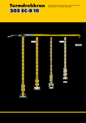 Toronydaruk - merevgém - felülforgó Liebherr 205 EC-B 10