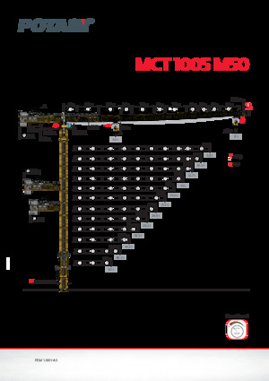 Toronydaruk - merevgém - felülforgó Potain MCT 1005 M50