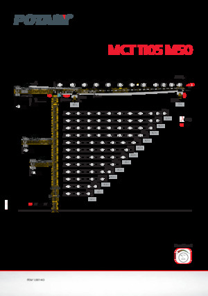 Toronydaruk - merevgém - felülforgó Potain MCT 1105 M50