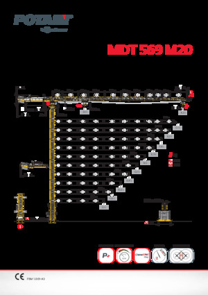 Toronydaruk - merevgém - felülforgó Potain MDT 569 M20