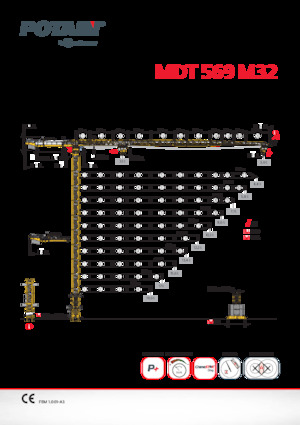 Toronydaruk - merevgém - felülforgó Potain MDT 569 M32