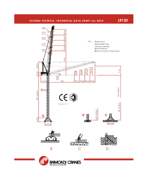 Toronydaruk - billenőgém - felülforgó Raimondi LR 120