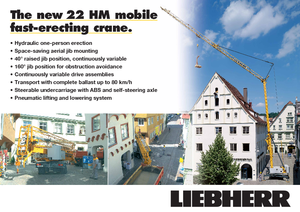 Toronydaruk - merevgém - alulforgó Liebherr 22 HM FU