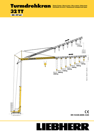 Toronydaruk - merevgém - alulforgó Liebherr 32 TT - 2,5-FU