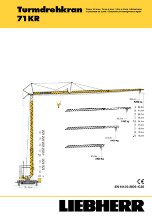 Toronydaruk - merevgém - alulforgó Liebherr 71 KR.1 (FU)