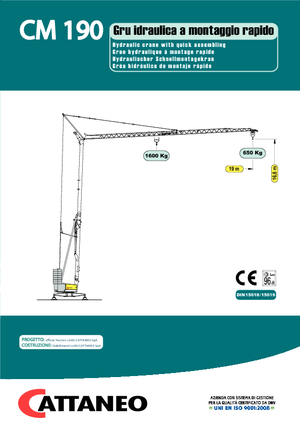 Toronydaruk - merevgém - alulforgó Cattaneo CM 190 
