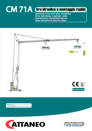 Toronydaruk - merevgém - alulforgó Cattaneo CM 71A