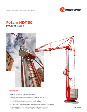 Toronydaruk - merevgém - alulforgó Potain HDT 80