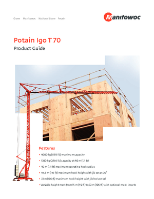 Toronydaruk - merevgém - alulforgó Potain IGO T 70