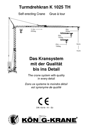 Toronydaruk - merevgém - alulforgó König K 1025 TH