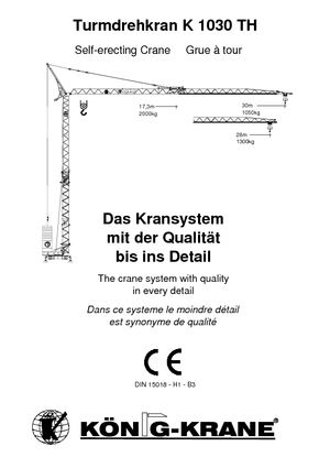 Toronydaruk - merevgém - alulforgó König K 1030 TH