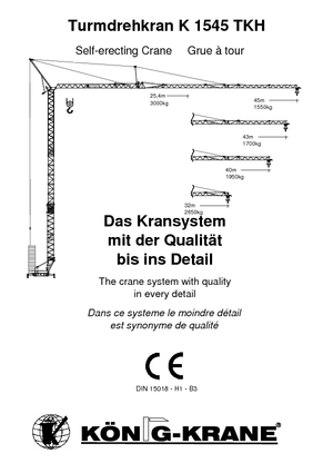 Toronydaruk - merevgém - alulforgó König K 1545 TKH (3,5m) FU-Hub