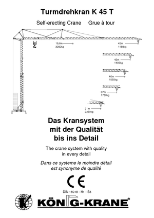 Toronydaruk - merevgém - alulforgó König K 45 T