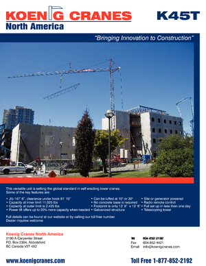 Toronydaruk - merevgém - alulforgó König K 45 T