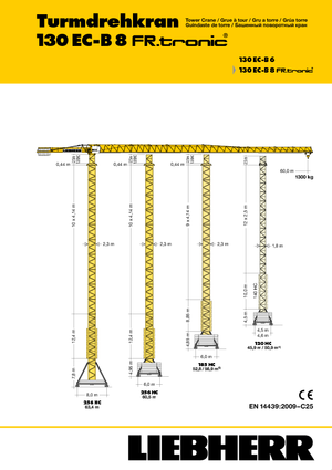 Toronydaruk - merevgém - felülforgó Liebherr 130 EC-B 8 FR.tronic