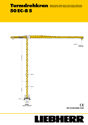 Toronydaruk - merevgém - felülforgó Liebherr 50 EC-B 5