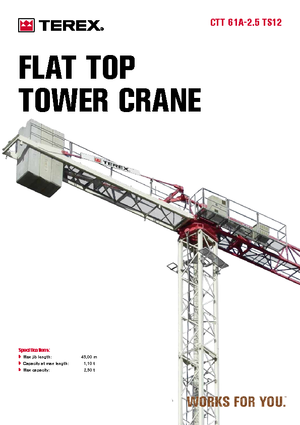 Toronydaruk - merevgém - felülforgó Terex Comedil (Zeppelin) CTT 61 A 2,5