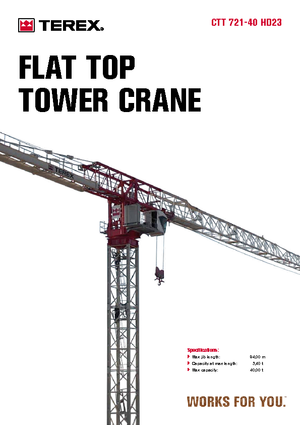 Toronydaruk - merevgém - felülforgó Terex Comedil (Zeppelin) CTT 721-40