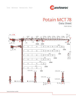Toronydaruk - merevgém - felülforgó Potain MCT 78-3 t