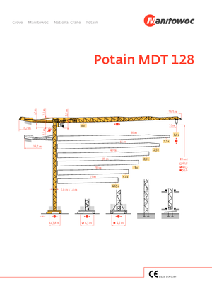 Toronydaruk - merevgém - felülforgó Potain MDT 128