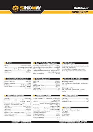 Dózerek Sinoway SWD320Y