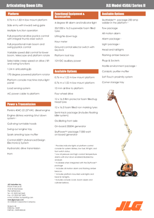 Gumikerekes töretőgémes munkaállványok JLG 450 AJ Serie II