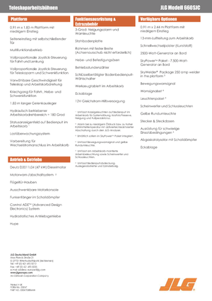 Lánctalpas teleszkópgémes munkaállványok JLG 660SJC