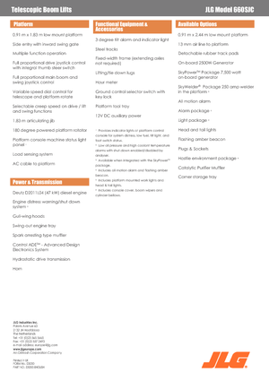 Lánctalpas teleszkópgémes munkaállványok JLG 660SJC